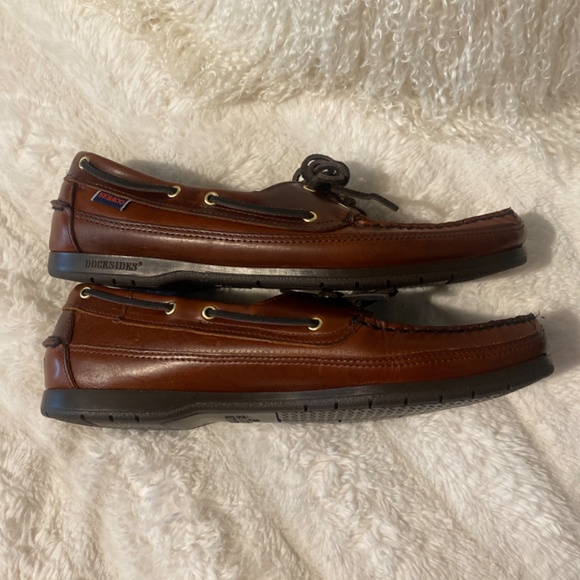 GORGEOUS MENS SEBAGO DOCKSIDES BROWN SIZE 12ww